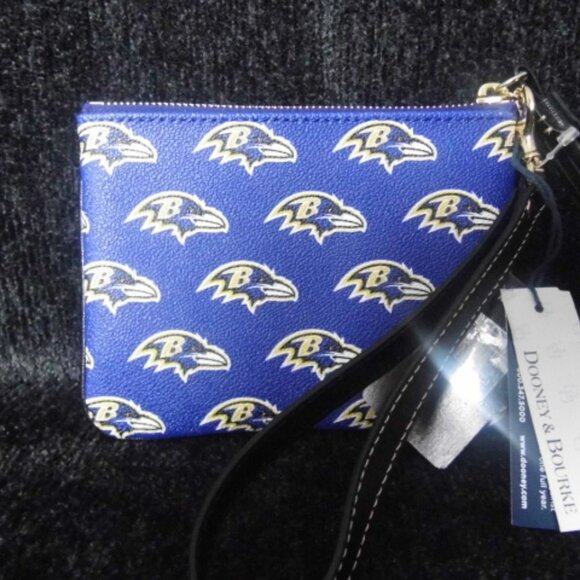 Dooney & Bourke Baltimore Ravens Saffiano Stadium Wristlet - Picture 6 of 9